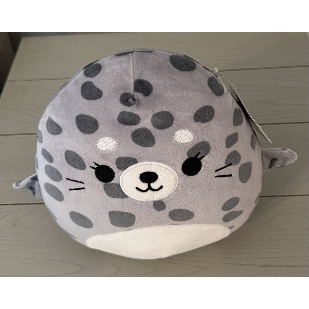 NEW Squishmallow Isis the Spotted Seal 10" Gray Soft Plush KellyToys WITH TAG - Picture 3 of 8